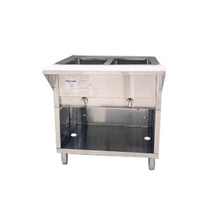 Baño María 2  bandejas, acero inoxidable, 31x30x32" - Modern Chef -ELITE Mod. 062-WB-2GC-LP