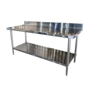 Mesa 30x72″ acero inoxidable 304 respaldo 5″– ModernChef - ELITE – MOD. 393-TSS3-3072B5