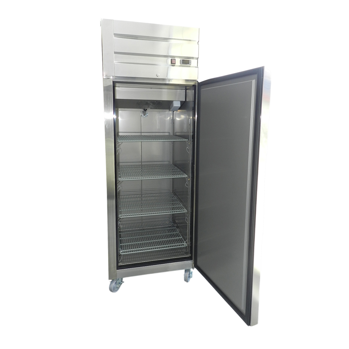 Refrigerador comercial de 1 puerta en acero inoxidable 28x33x80” – ModernChef -PLATINUM Mod. MG28AR-PLA - Imagen 3