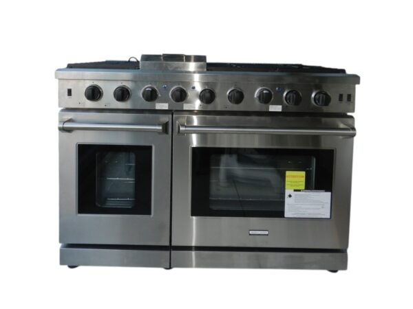 Estufa 6 hornillas, plancha y 2 hornos 48" en acero inoxidable - Heavy Ware - Mod. HWG4807 - Image 3