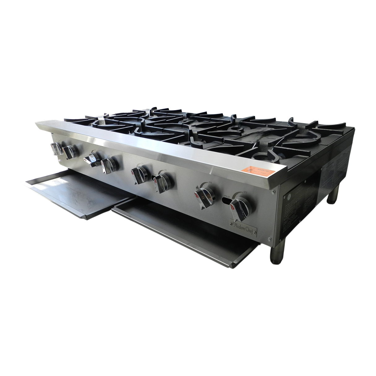 Estufa comercial de 8 quemadores 48" – ModernChef -PLATINUM Mod. MGHPA48-PLA - Imagen 2