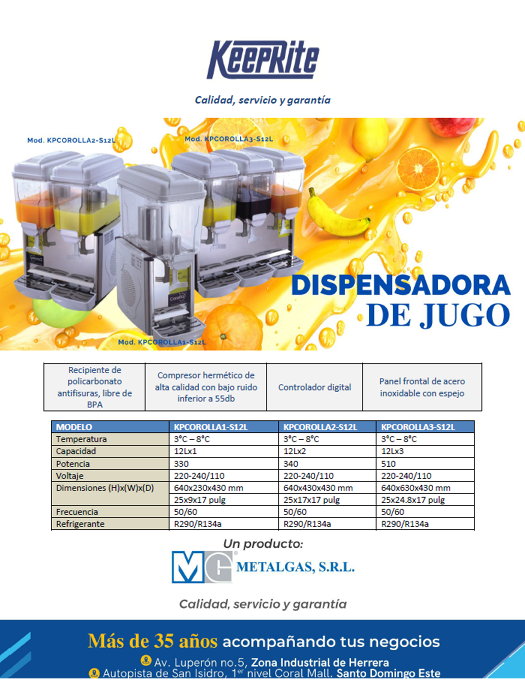 Brochure máquina de jugo