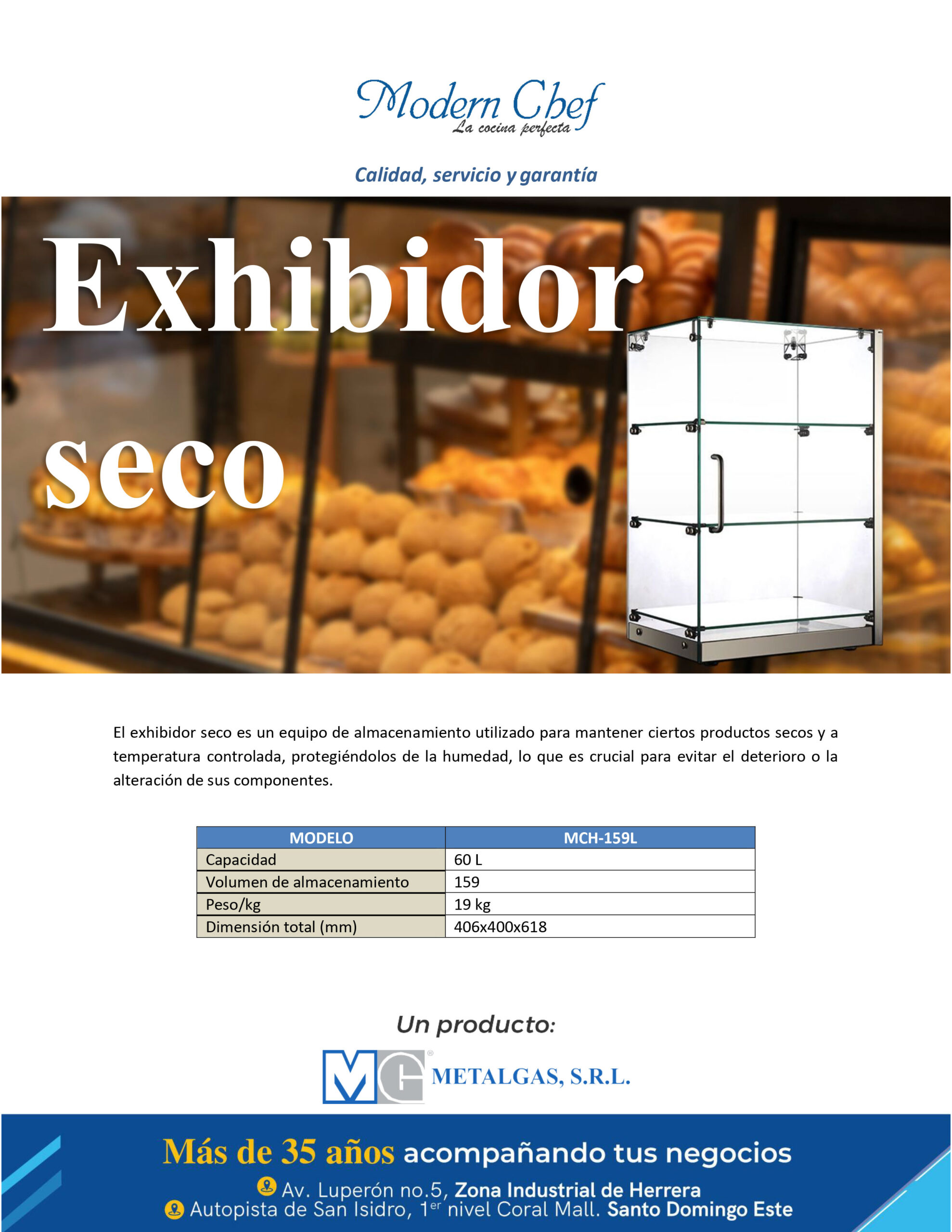 Brochure exhibidor seco