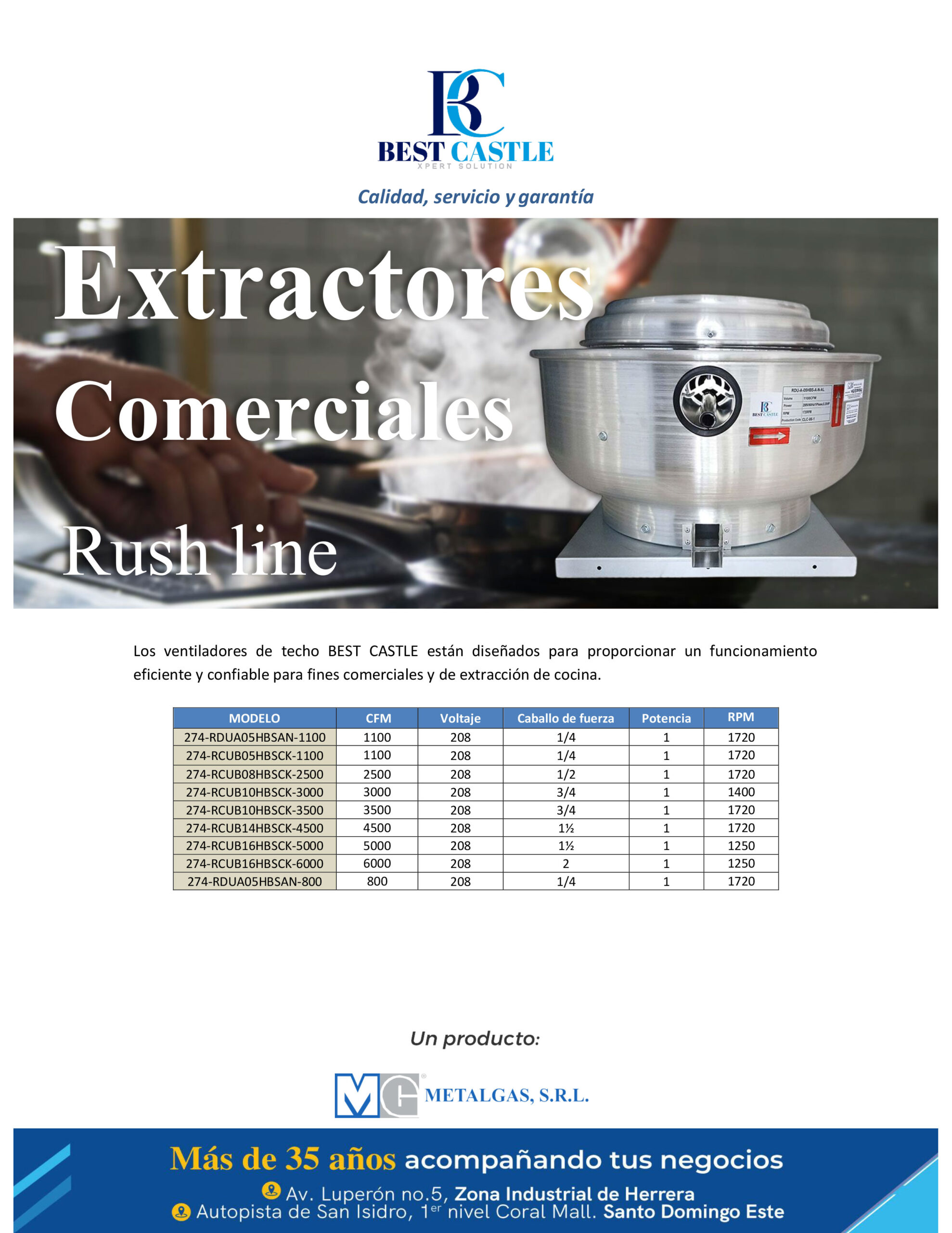 Brochure extractores comerciales