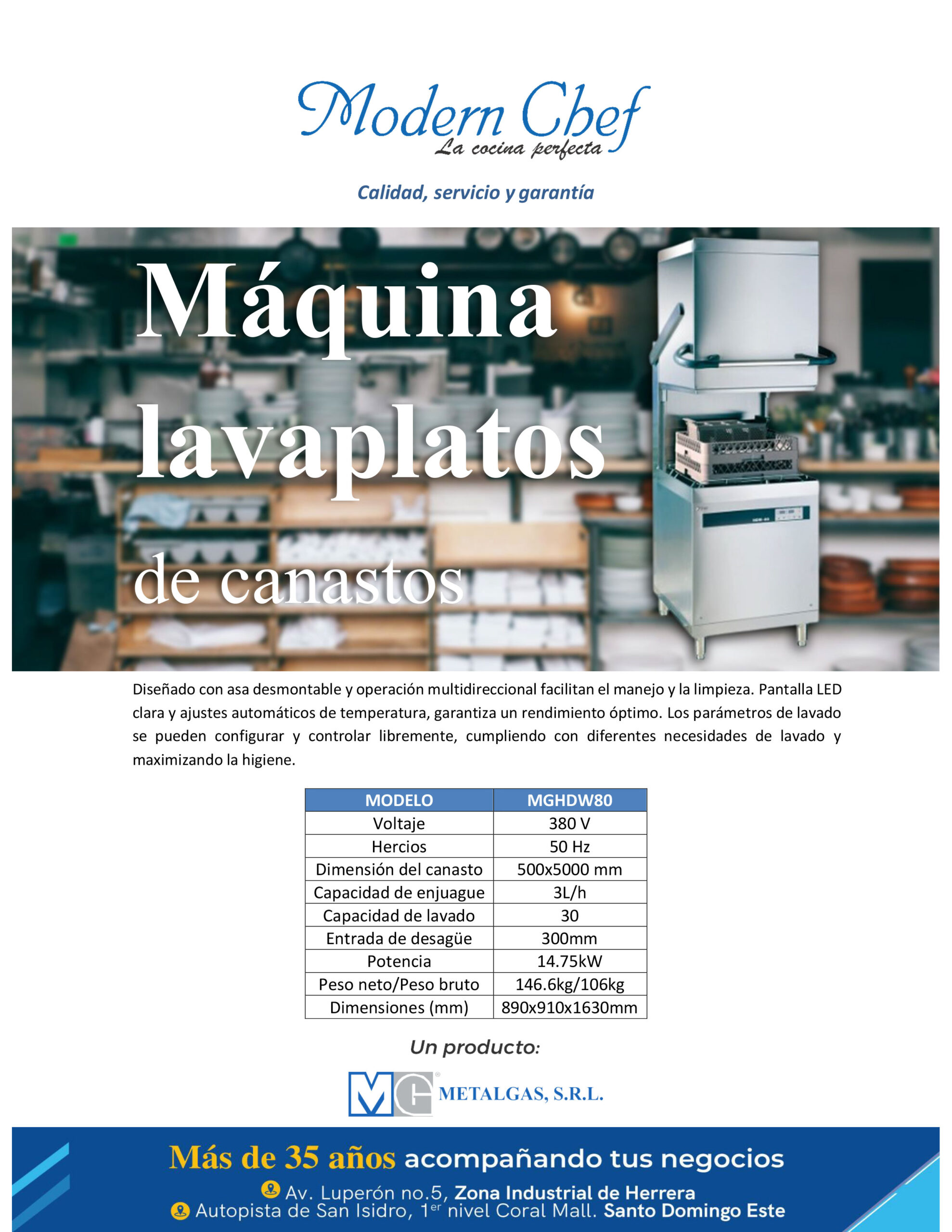 Brochure Máquina Lavaplatos