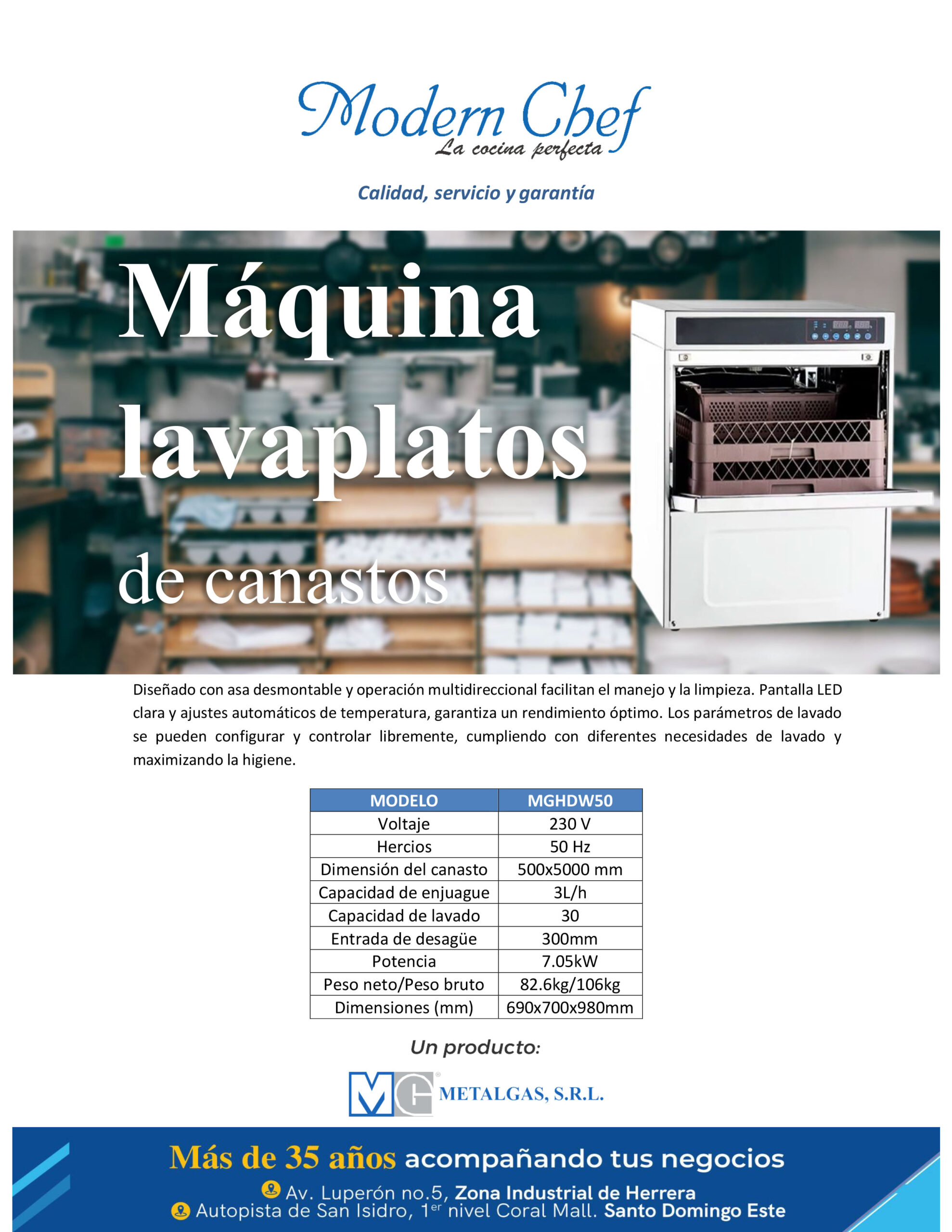 Brochure Máquina Lavaplatos