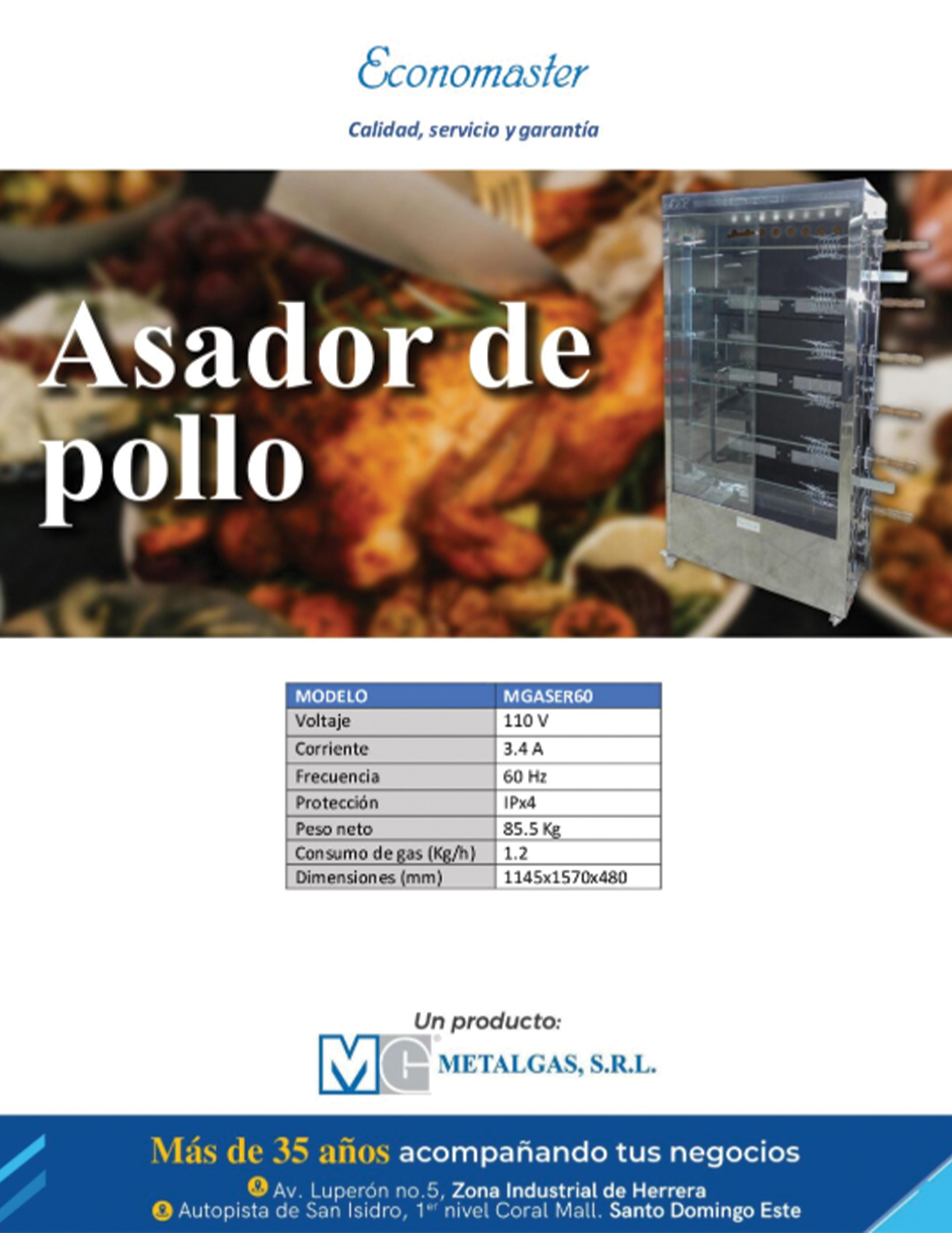 Brochure asador de pollo