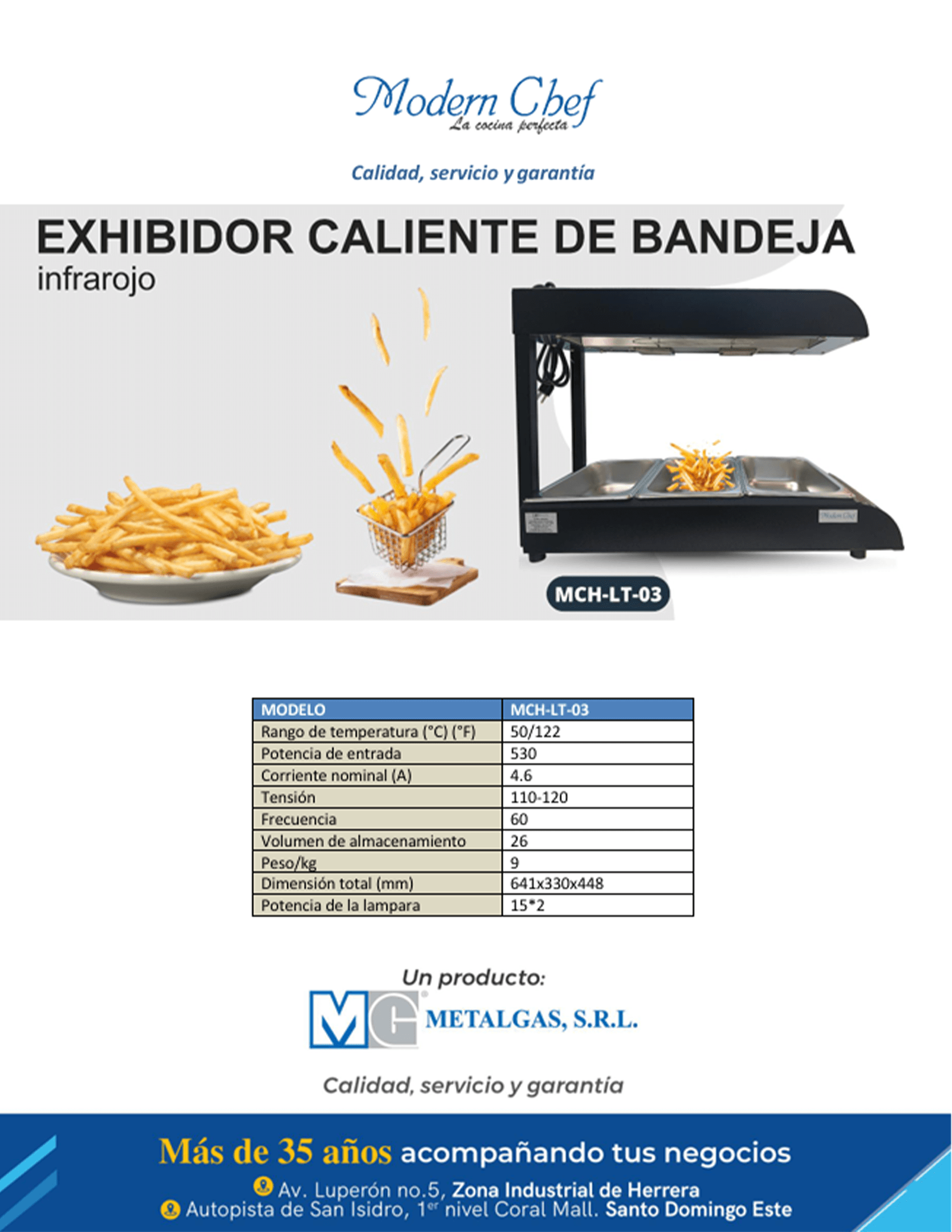 Brochure de Exhibidor caliente de bandeja
