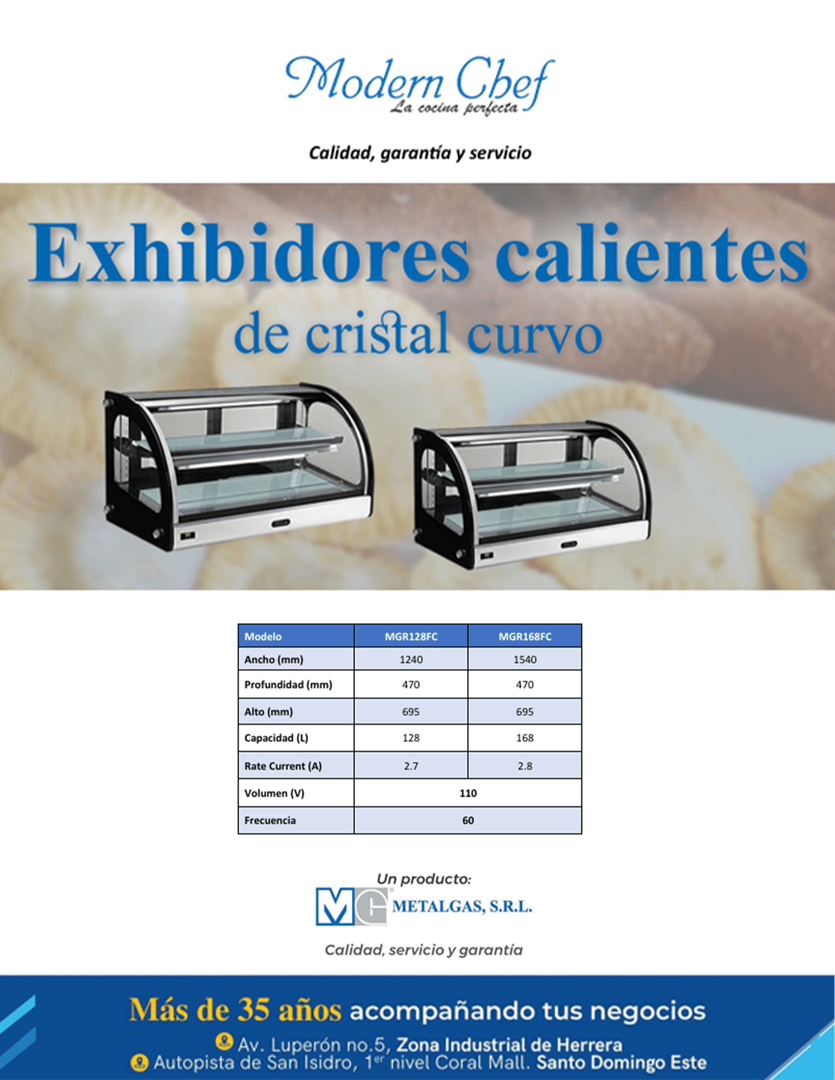 Brochure Exhibidores calientes curvos