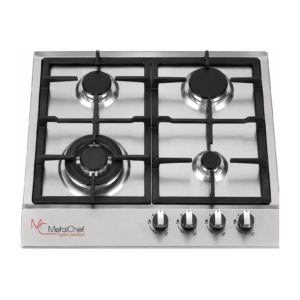 Estufa de Empotrar 4 Quemadores Acero Inoxidable 600 mm Signature  - MetalChef Mod. MCSSP4005